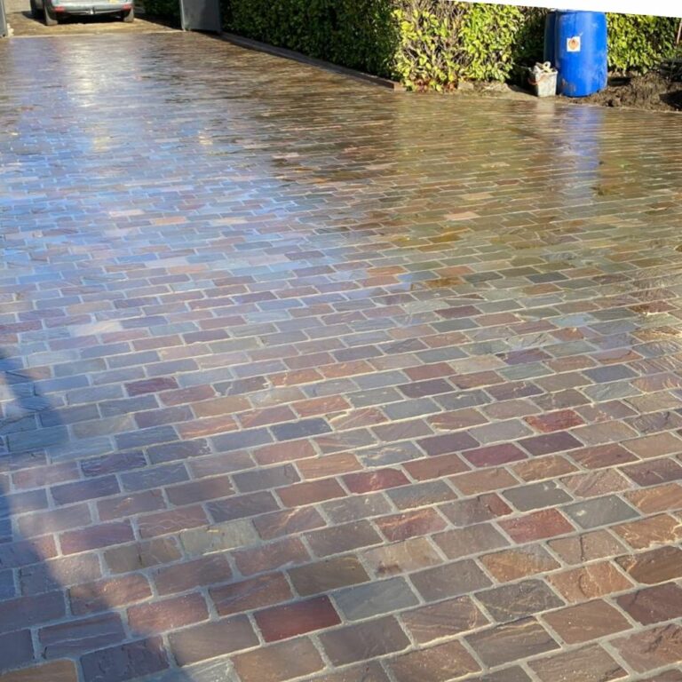 Allée carrossable en pavés autobloquants à Fontenay-lès-Briis