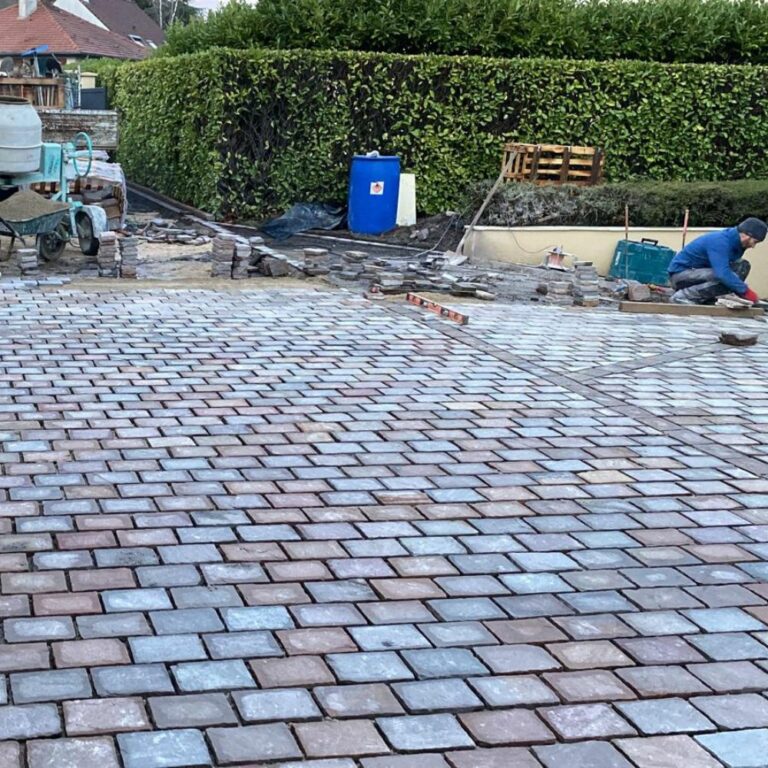 Pose de pavés autobloquants pour allée carrossable à Fontenay-lès-Briis